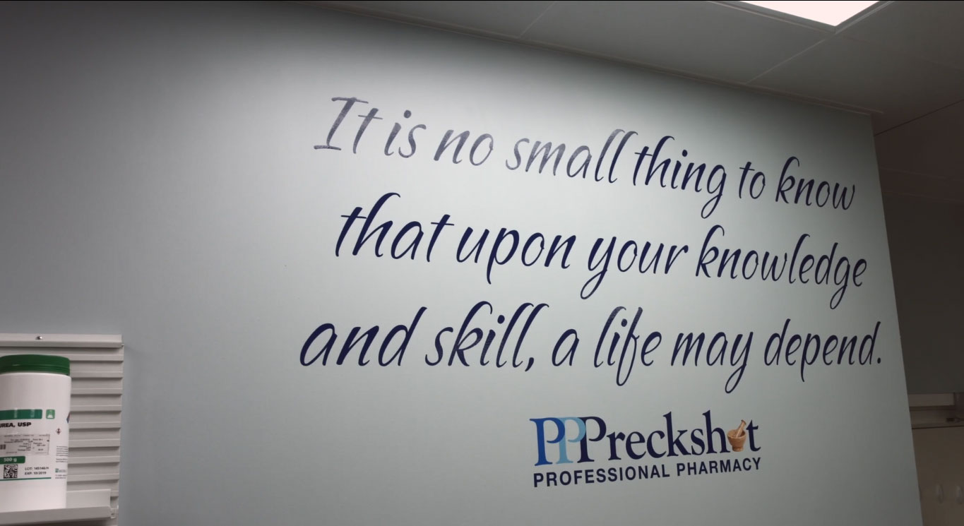 Interior of Preckshot Compounding Pharmacy